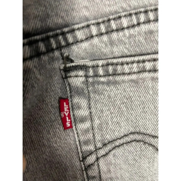 Levis Strauss 501 Mens Straight Leg Button Fly Denim Skinny Gray Jeans Sz S - Picture 7 of 12